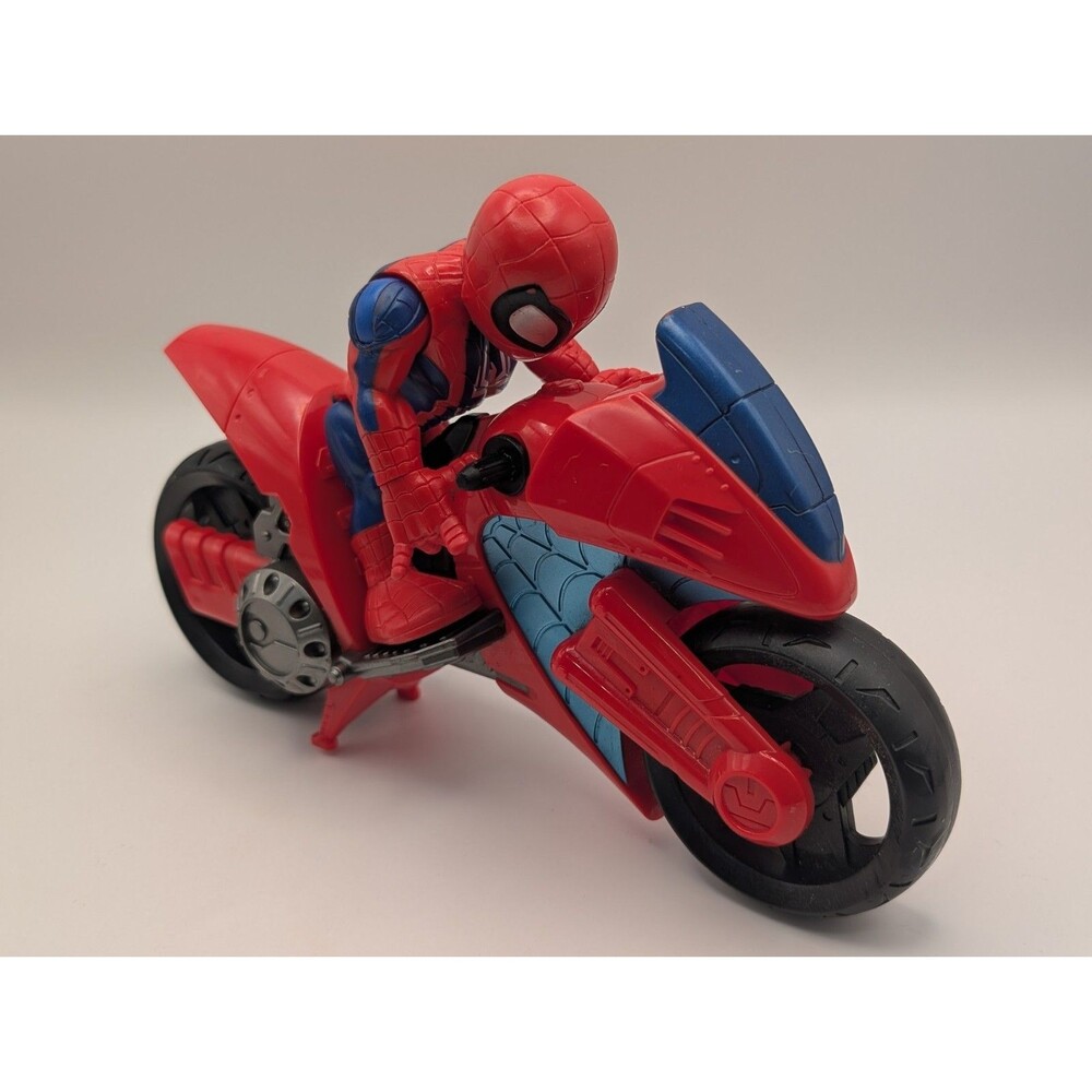 Marvel Super Hero Adventures Spider-Man Swingin Speeder Motorcycle Figure Hasbro